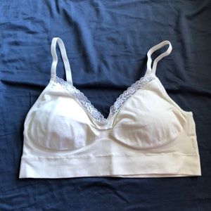 Maurice’s Cream/White Bralette with removable pads